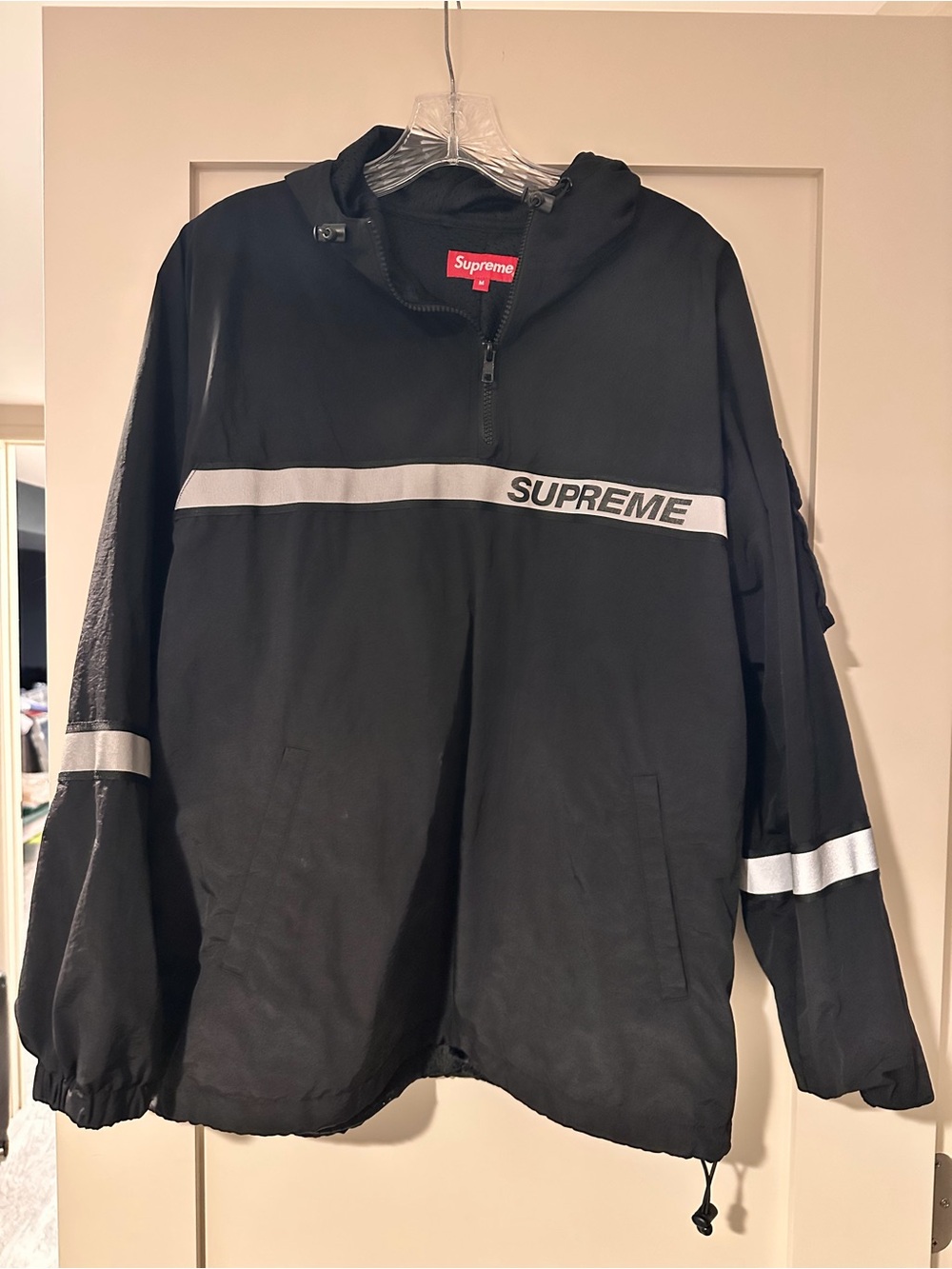 Supreme Black Pullover Windbreaker Jacket